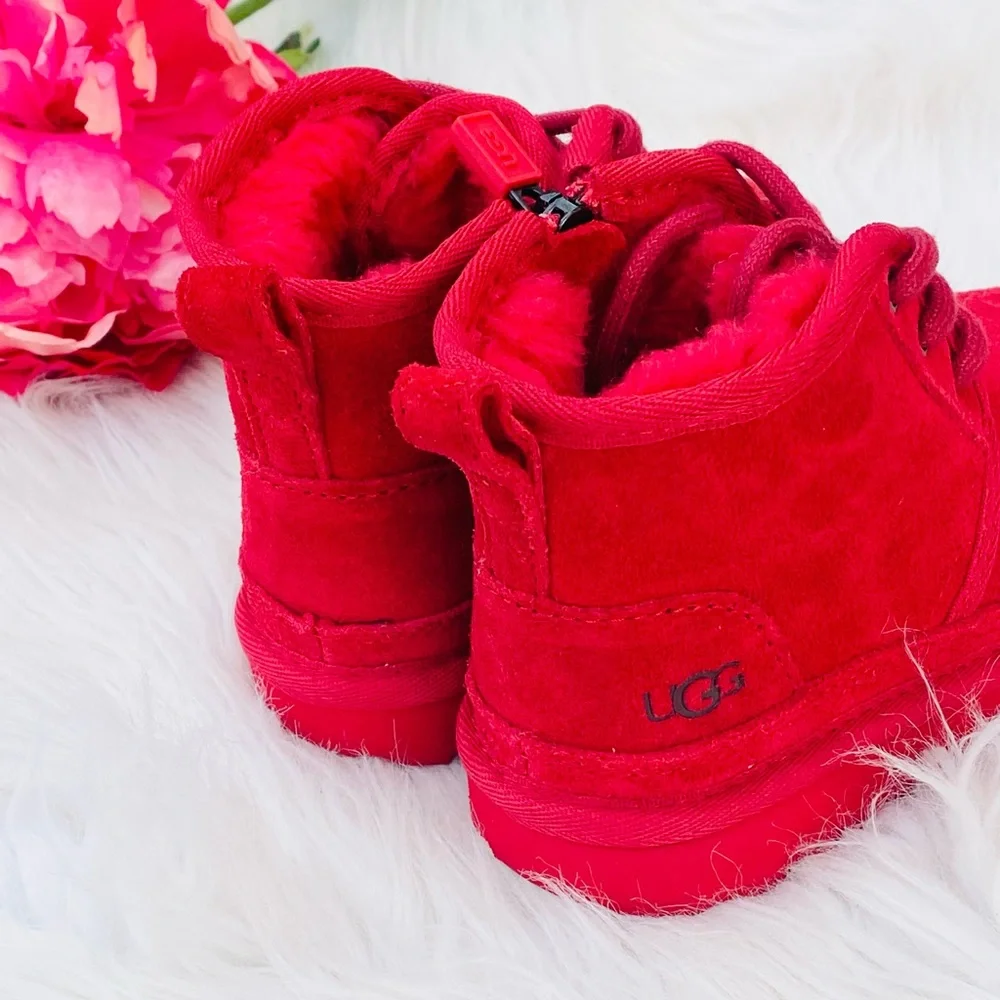 NEW | Toddler UGG Neumel Red Suede Boots
